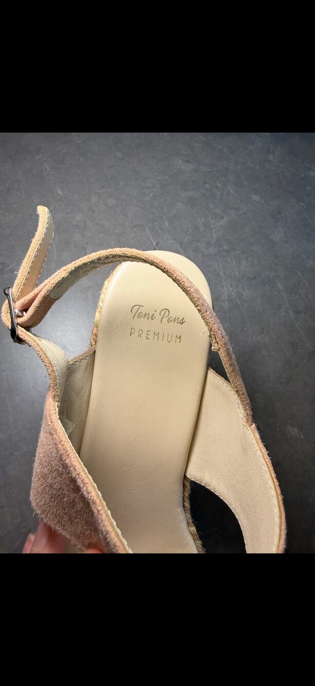 Toni Pons Premium Wedges Blush & Tan - Women's Size EU 37/US 6.5 - Made in Spain